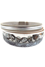 Load image into Gallery viewer, Gray Snake Print Bracelet
