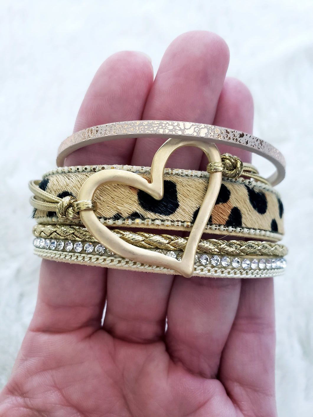 Leopard Heart Bracelet