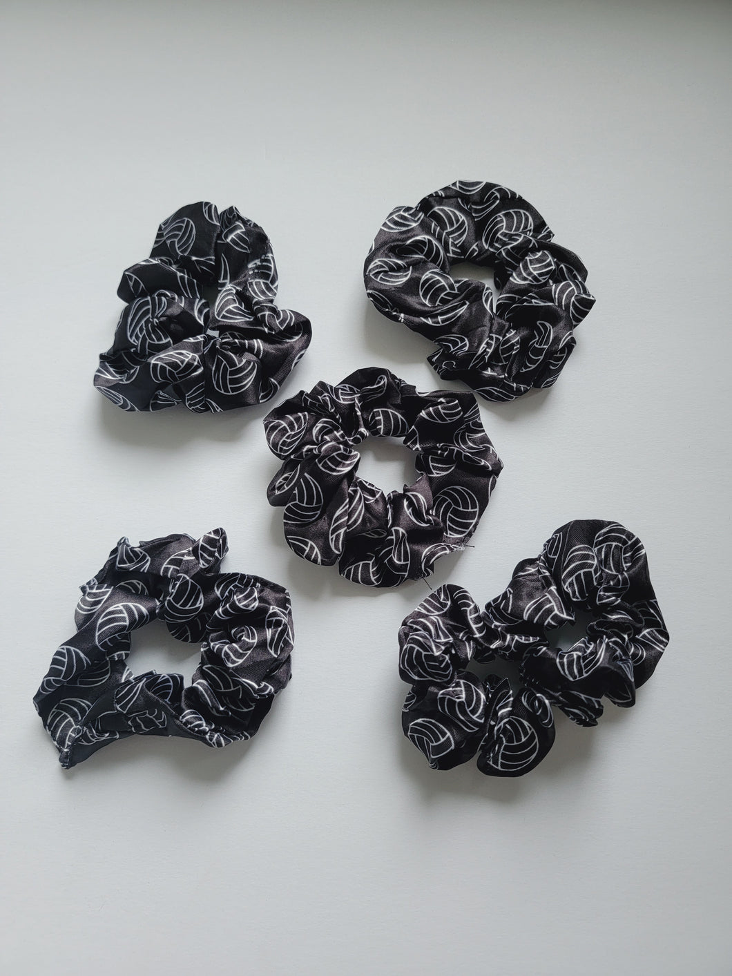 Black Volleyball Scrunchie