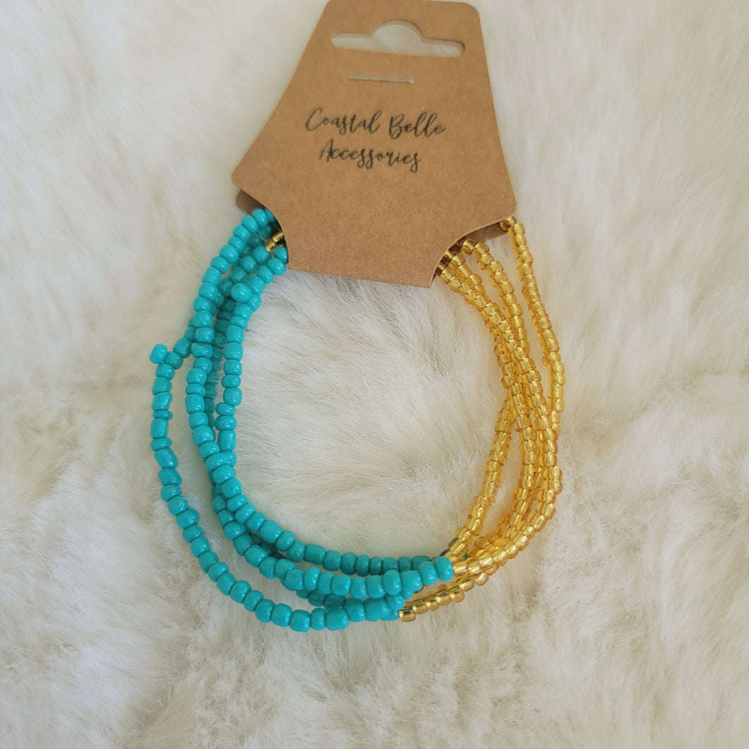 Turquoise/Gold Anklet