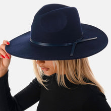 Load image into Gallery viewer, Navy Wide Brim Hat
