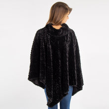 Load image into Gallery viewer, Mock Turtleneck Faux Fur Poncho
