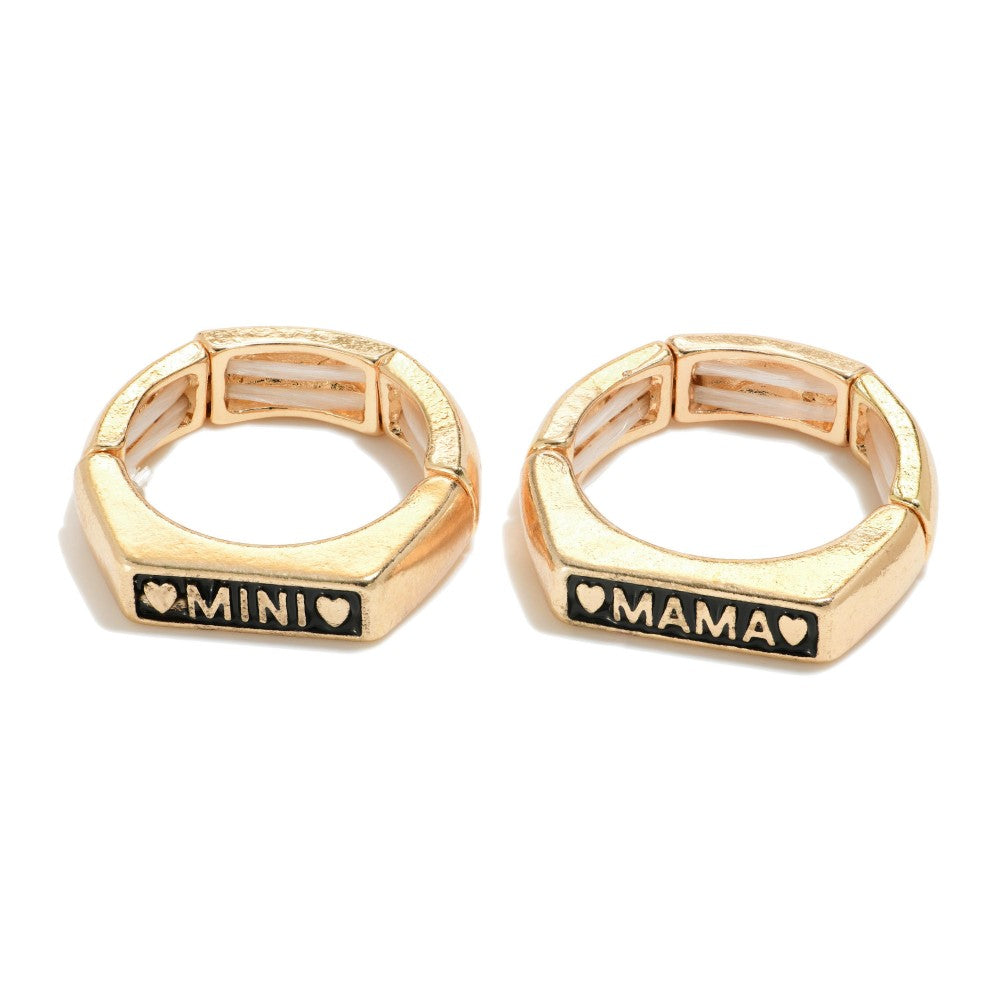 Mama & Mini Matching Stretch Rings