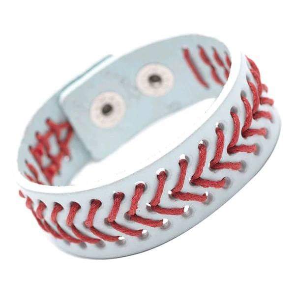 Baseball Threaded Snap Bracelet