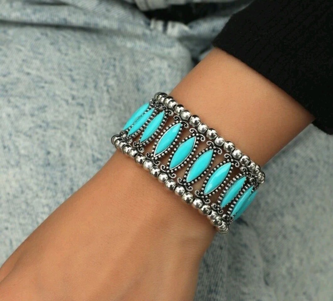 Blue Western Stretch Bracelet