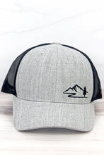 Load image into Gallery viewer, Unisex Grey Hillside Trucker Hat
